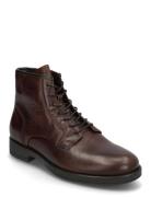 Bialars Lace Up Boot Tumbled Leather Nyörisaappaat Brown Bianco