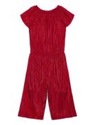 Jumpsuit S S Plisse Foil Sprin Jumpsuit Haalari Red Lindex