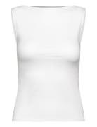 Annie Boatneck Sleeveless Top Tops T-shirts & Tops Sleeveless White We...