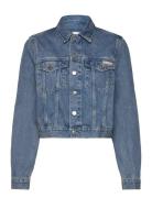 Cropped 90S Denim Jacket Farkkutakki Denimtakki Blue Calvin Klein Jean...