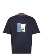 Te_Barragan Tops T-shirts Short-sleeved Navy BOSS