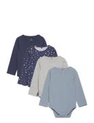 Tnsbbaby Boys Basic L_S Body Multi Pack Bodies Long-sleeved Navy The N...