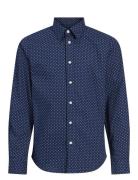 Jjaxel Print Shirt Ls Jnr Tops Shirts Long-sleeved Shirts Blue Jack & ...