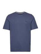 Waffle T-Shirt Tops T-shirts Short-sleeved Navy BOSS