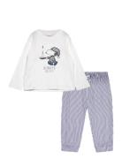 Long Snoopy Pyjama Pyjamasetti Pyjama White Mango