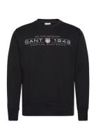 Graphic C-Neck Sweat Tops Sweat-shirts & Hoodies Sweat-shirts Black GA...