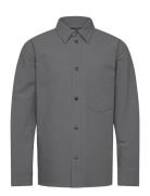 Howard Tech Fleece Overshirt Tops Overshirts Grey J. Lindeberg