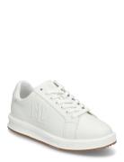 Ainsley Leather Sneaker Matalavartiset Sneakerit Tennarit White Lauren...