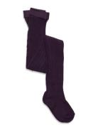 Cotton Rib Tights Sukkahousut Purple Mp Denmark