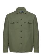 Sateen Utility Overshirt Ohut Takki Green Polo Ralph Lauren