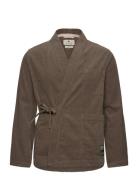 Akjesper Cord Kimono Tops Overshirts Khaki Green Anerkjendt