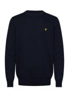 Cotton Crew Neck Jumper Tops Knitwear Round Necks Navy Lyle & Scott