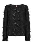 Sc-Nadia Tops Blouses Long-sleeved Black Soyaconcept