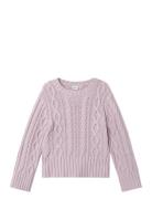 Nkftanna O-Neck Ls Loose Knit Tops Knitwear Pullovers Purple Name It