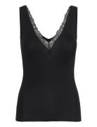 Warm Light Lace - Night Tank Top Toppi Black Etam