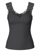 Pcbarbera Lace Top Jrs Noos Bc Tops T-shirts & Tops Sleeveless Grey Pi...