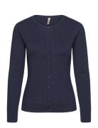 Sc-Dollie Tops Knitwear Cardigans Navy Soyaconcept