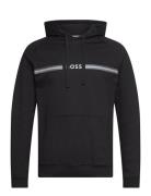 Authentic Hoodie Tops Sweat-shirts & Hoodies Hoodies Black BOSS