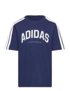 J C Colleg Tee Tops T-shirts Short-sleeved Navy Adidas Sportswear