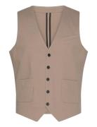 Superflex Knitted Waistcoat Puvun Liivi Beige Lindbergh