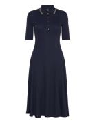 Cm 2X2 Rib-Elb-Dad Polvipituinen Mekko Navy Lauren Ralph Lauren
