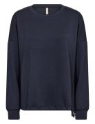 Sc-Banu Tops Sweat-shirts & Hoodies Sweat-shirts Navy Soyaconcept