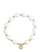 Pearl Elastic Bracelet Rannekoru Korut White Bud To Rose