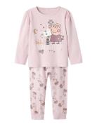 Nmfdyris Peppa Ls Nightset Noos Cplg Pyjamasetti Pyjama Purple Name It