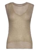 Cmmetesa-Top Tops Blouses Sleeveless Gold Copenhagen Muse