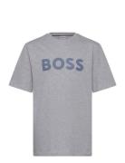 Short Sleeves Tee-Shirt Tops T-shirts Short-sleeved Grey BOSS