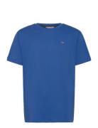 Shield Ss T-Shirt Tops T-shirts Short-sleeved Blue GANT