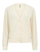 Sc-Amela Tops Knitwear Cardigans Cream Soyaconcept