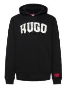 Hooded Sweatshirt Tops Sweat-shirts & Hoodies Hoodies Black Hugo Kids