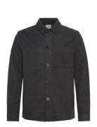 Regular Fit Flannel Overshirt Tops Overshirts Grey Mango