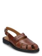 Sandals - Flat - Closed Toe - Op Matalapohjaiset Sandaalit Brown ANGUL...