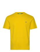 T-Shirt Tops T-shirts Short-sleeved Yellow United Colors Of Benetton