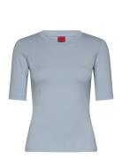 Darnelia Tops T-shirts & Tops Short-sleeved Blue HUGO