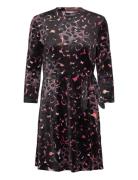 Juicy Leopard Print Velour Dress Polvipituinen Mekko Black Juicy Coutu...