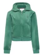 Diamante Zip Through Hoodie Tops Sweat-shirts & Hoodies Hoodies Green ...