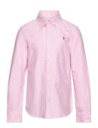 Cotton Oxford Shirt Tops Shirts Long-sleeved Shirts Pink Ralph Lauren ...