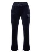 Diamante Velour Bootcut Bottoms Sweatpants Navy Juicy Couture