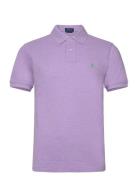 Slim Fit Mesh Polo Shirt Tops Polos Short-sleeved Purple Polo Ralph La...