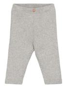 Cotton Ribbed Leggings Bottoms Leggings Grey Mango