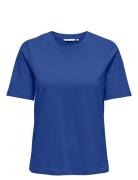 Onlonly S/S Tee Jrs Noos Tops T-shirts & Tops Short-sleeved Blue ONLY