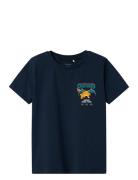 Nkmjatin Pokemon Nreg S Top Box Sky Tops T-shirts Short-sleeved Navy N...