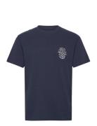 Relaxed Tee Tops T-shirts Short-sleeved Navy Lee Jeans