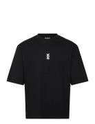 Boxy Ss Tee Tops T-shirts Short-sleeved Black HAN Kjøbenhavn