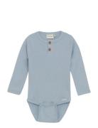 Body Ls Rib Bodies Long-sleeved Blue Minymo