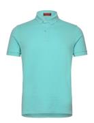 City Pique Polo Tops Polos Short-sleeved Blue Superdry