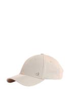 Ck Metal Cotton Cap Accessories Headwear Caps Beige Calvin Klein